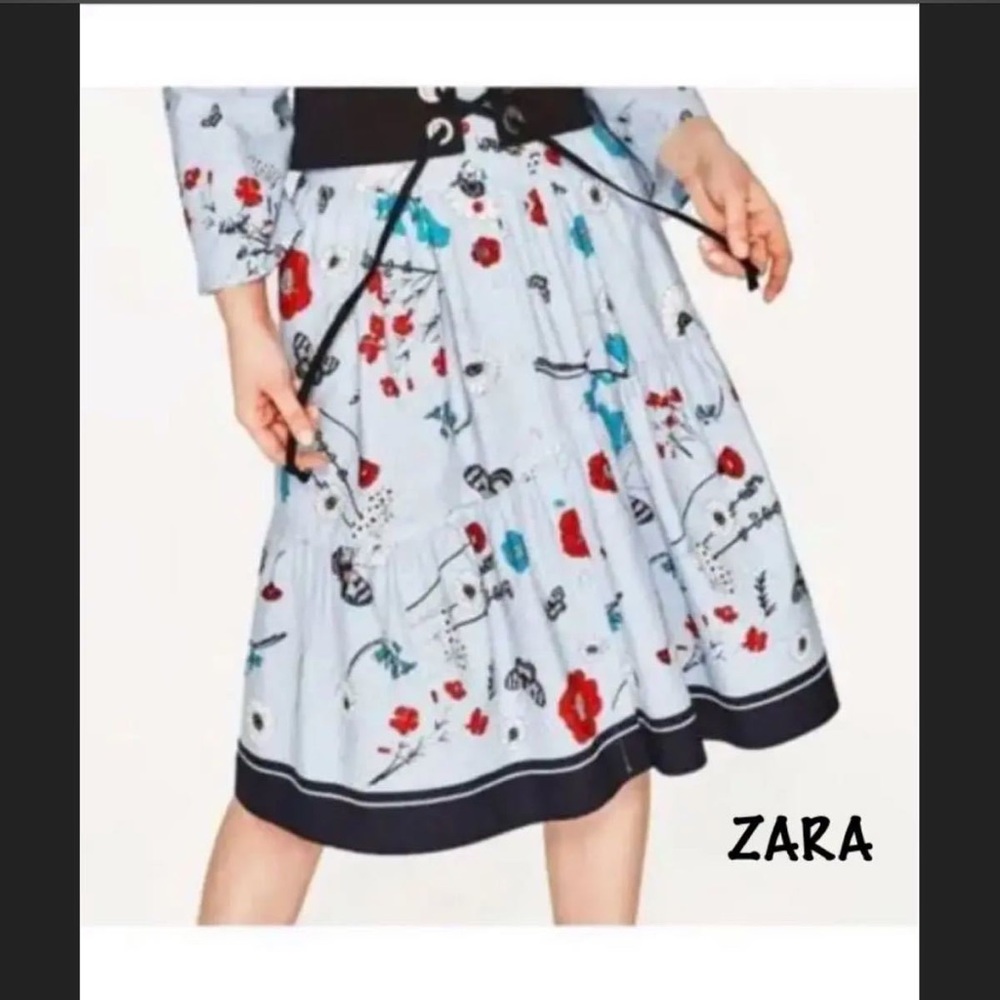 Zara button up Skirt